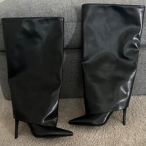 INC International Concepts Black Heeled Boots